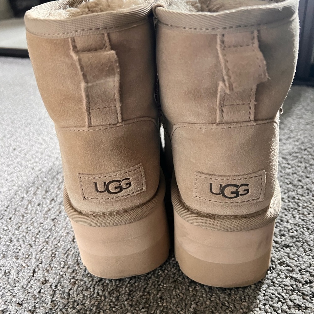 UGG Platform Boots in Sand